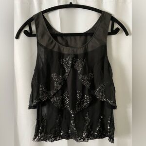 Vintage Miu Miu Embellished Sequin Tank Top